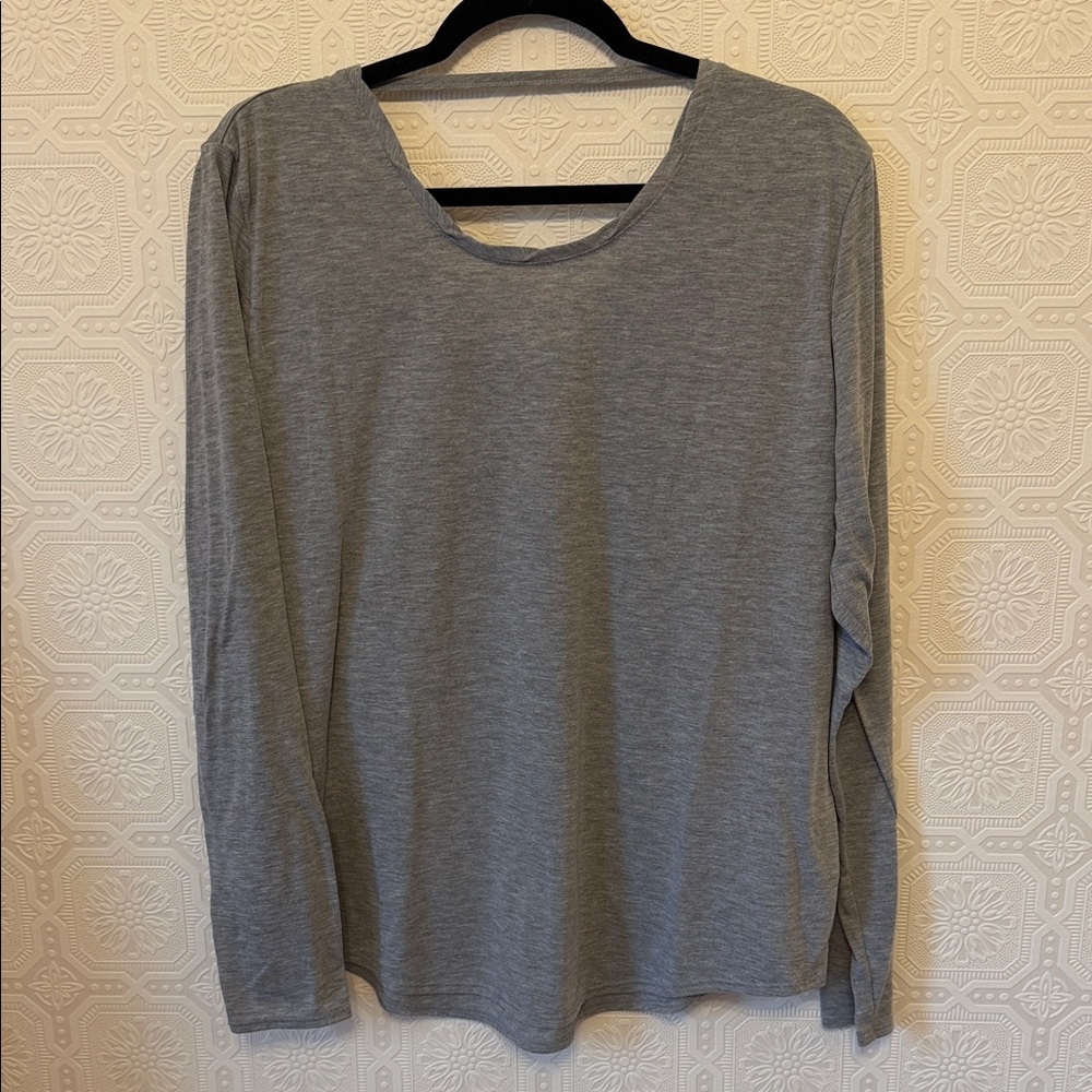 Brooks Running Heather Gray Long Sleeve Women's Tee Size XL